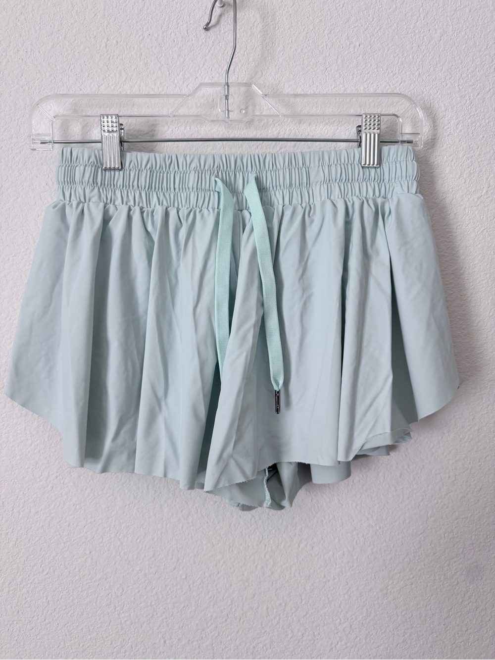 Girls Light Blue/Seafoam Butterfly Shorts
